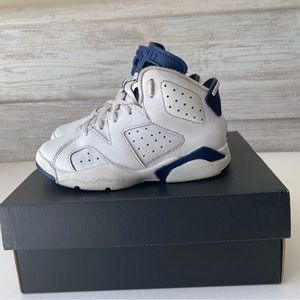 Kids Air Jordan 6 Midnight Navy/White | Kids size 11C